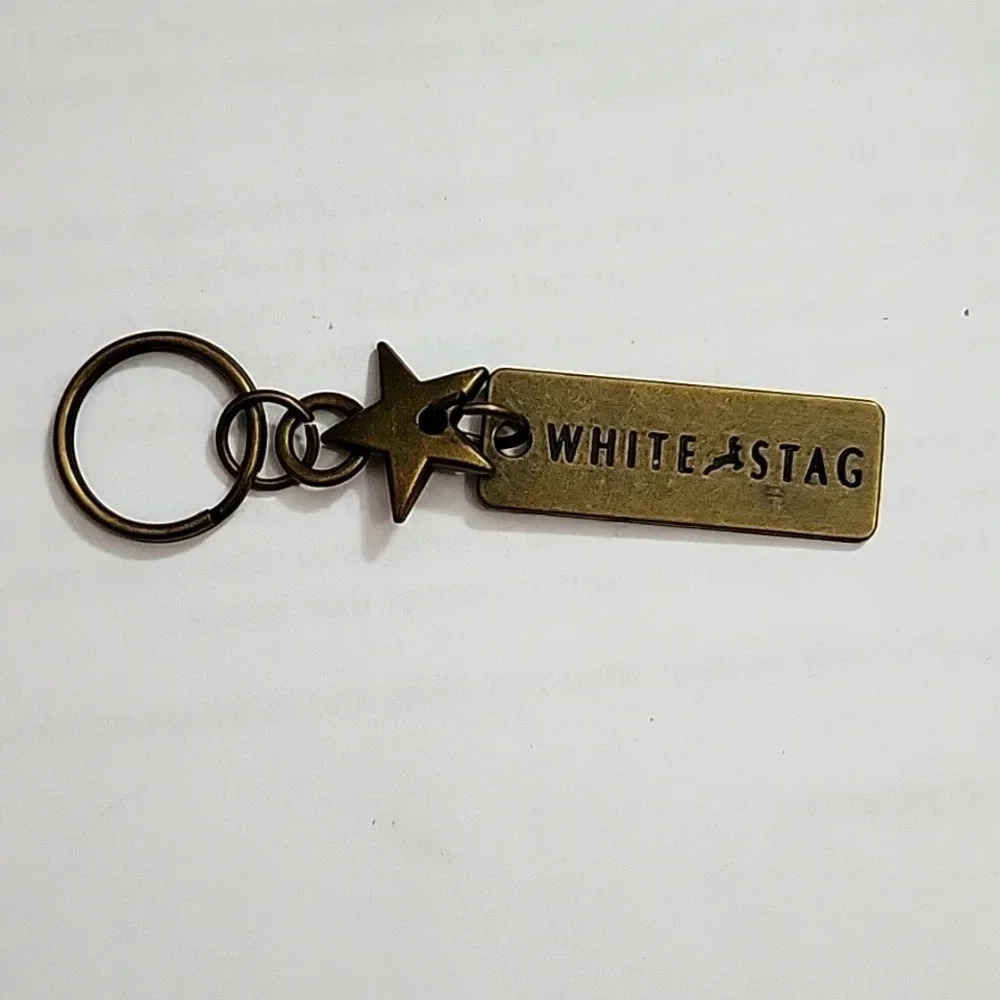 White Stag Zipper Closure  or Keyring